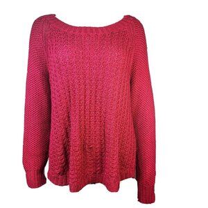 Calvin Klein Jeans Sweater Womens Size XXL Solid All Pink Long Sleeve Knit